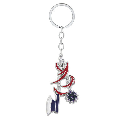 Anime Demon Slayer Sword Keychain – Mini Japanese Katana Enamel Pendant Souvenir Key Ring Bag Charm Exquisite Gift Decor