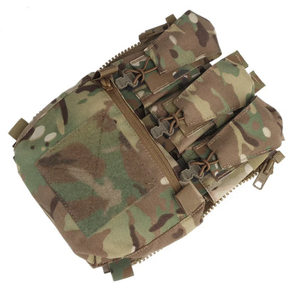 V5 FCPC Sport Vest Back Panel – Zippered Backplate with Expansion Bag & Triple Pouch for Airsoft Vest Plate Carrier Accessories
