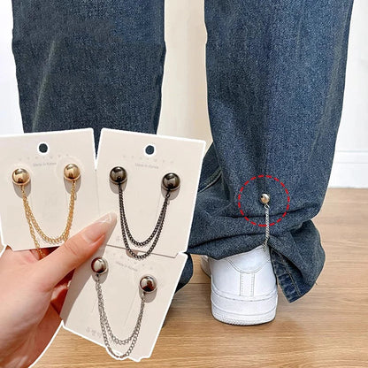 2pcs Multi-Function Magnetic Clothing Clips – Metal Button Pin for Clothes, Scarves & Pants
