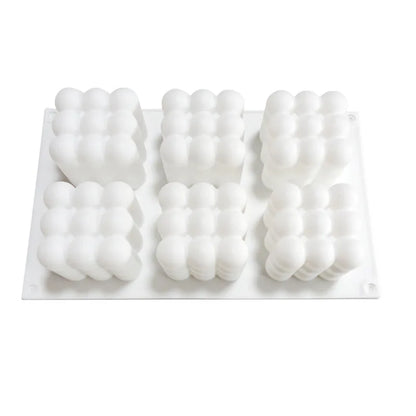 6 Cavity Large Bubble Silicone Mold – Candle, Mousse Cake, Chocolate, & Aromatherapy Soap Making Supplies for Home Decor