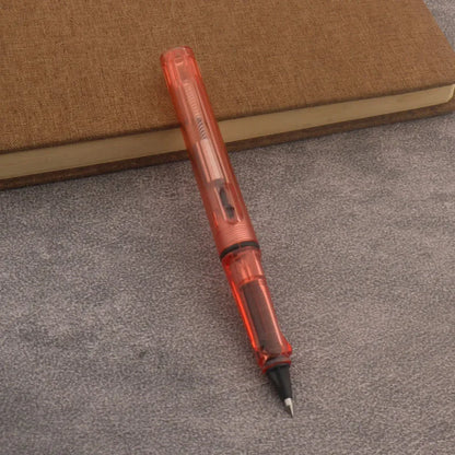 High Quality Transparent White Piston Fountain Pen with Bullet Nib 0.38mm/0.5mm for Office & School Stationery