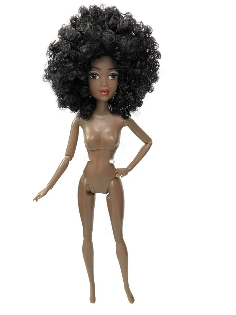 Adollya 32cm 1/6 African Doll — 10-Joint Movable Black American BJD Doll with Makeup, Toy for Girls & Kids Gifts