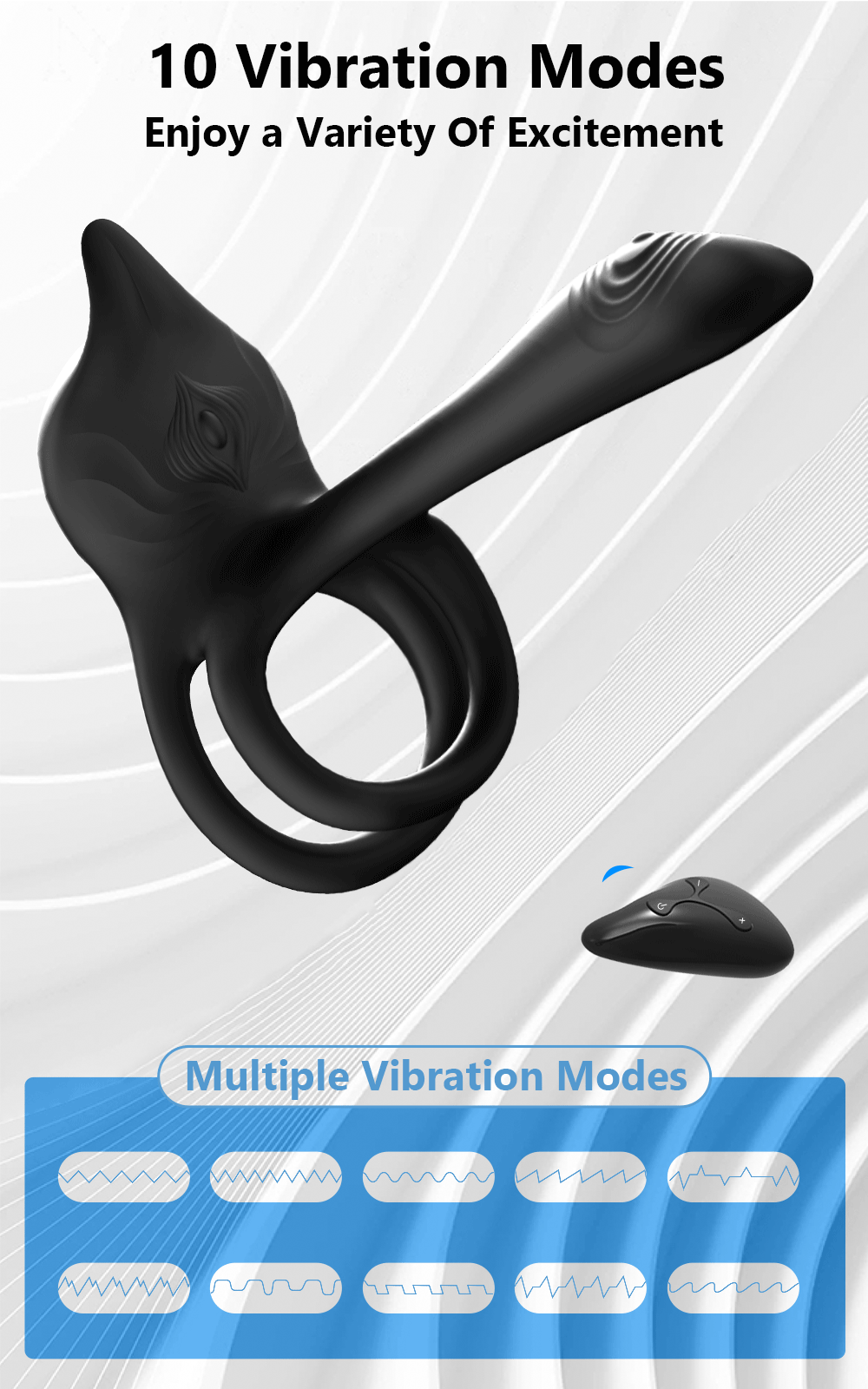 Wireless Remote Vibrating Penis Ring – Couples Cock Ring Stimulator for Delay Ejaculation and Enhanced Pleasure