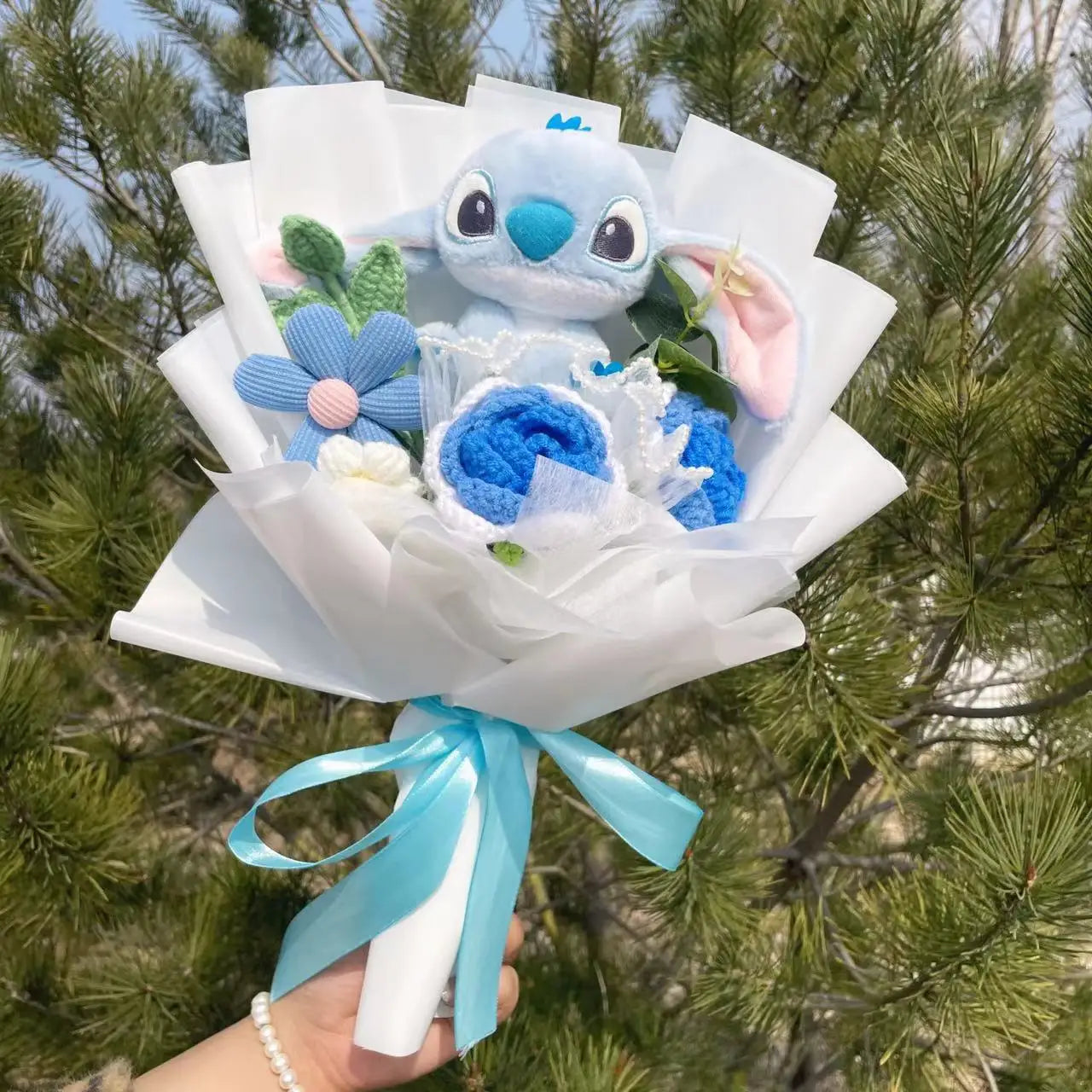 Disney Stitch Plush Bouquet – Super Soft Stuffed Doll Gift for Christmas, Birthday, Valentine & Graduation
