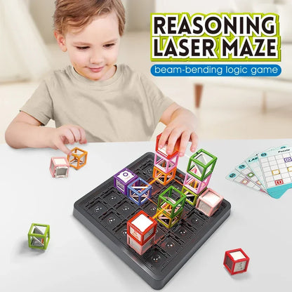 60-Level Laser Maze STEM Game — Educational Logic & Thinking Board Game for Kids, STEM Challenge & Stacking Toy