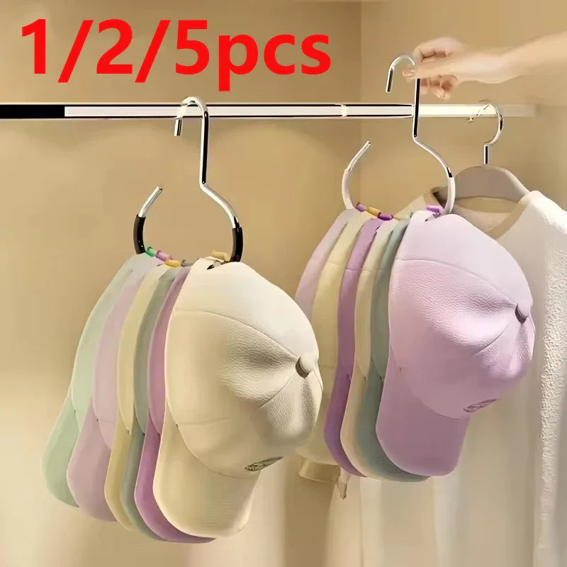 5PCS Manganese Steel Round Hooks — Strong Multi-Purpose Hangers for Hats, Ties, Scarves & Bags