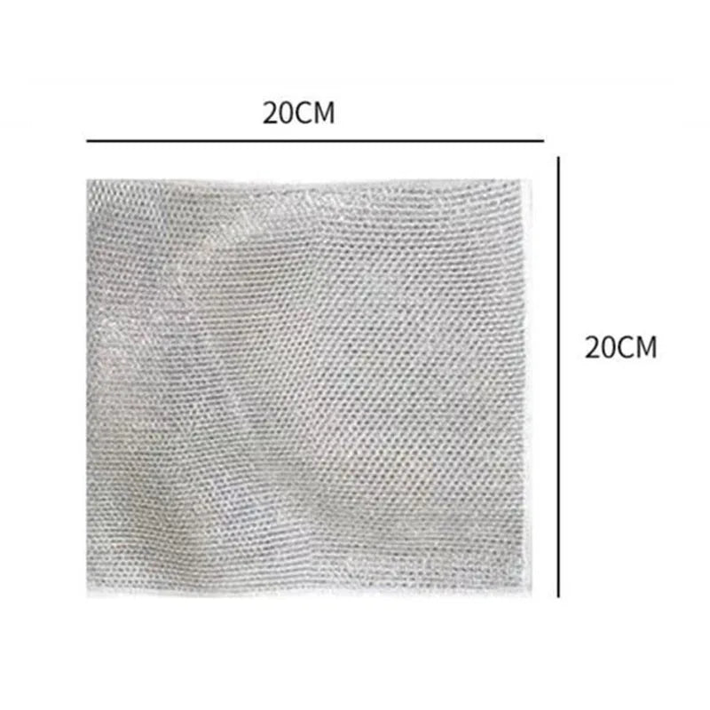 Effortless Kitchen Cleaning with Reusable Steel Wire Cleaning Cloth - Say Goodbye to Stubborn Stains and Rust!
