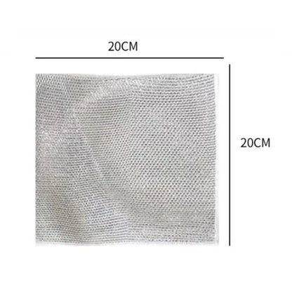 Effortless Kitchen Cleaning with Reusable Steel Wire Cleaning Cloth - Say Goodbye to Stubborn Stains and Rust!