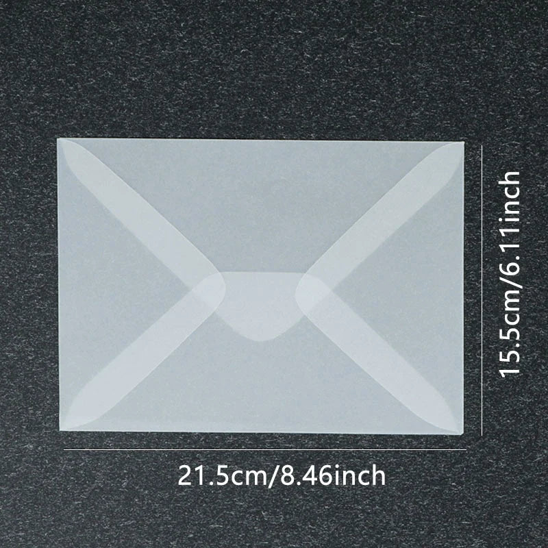 50 Pcs Blank Translucent Envelopes – for Invitations, Postcards, Gift Boxes, Wedding & Business Letters