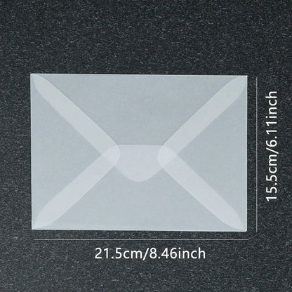 50 Pcs Blank Translucent Envelopes – for Invitations, Postcards, Gift Boxes, Wedding & Business Letters