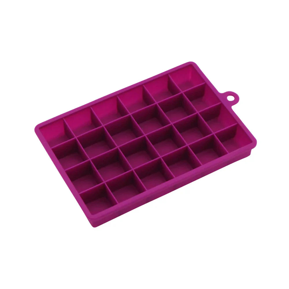 Silicone Ice Cube Mold – 15/24 Grid Square Trays with Lids for Ice Cream, Cold Drinks, Whiskey & Cocktails
