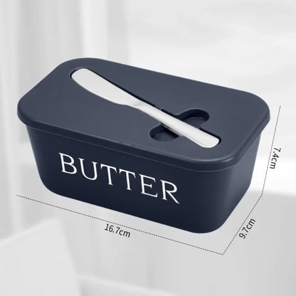 Airtight Butter Dish with Built-In Knife & Slicer – Butter and Cheese Storage Container