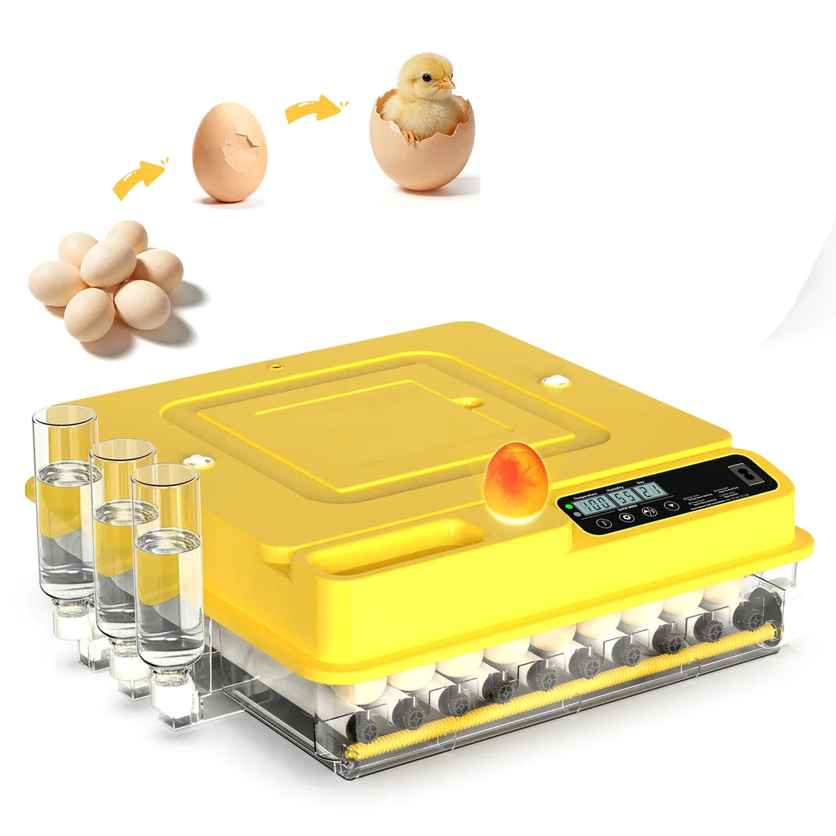 36–216 Egg Incubator - Fully Automatic Temperature, Water & Egg Turning for Chicken, Duck & Goose Eggs