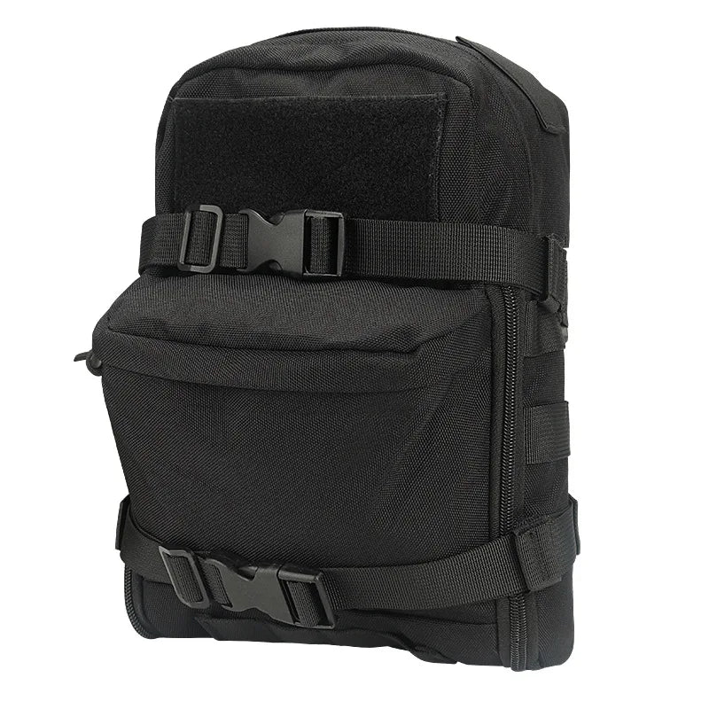 Mini Tactical Hydration Backpack - 1000D Nylon Outdoor Water Bladder Carrier with Zipper Pouch, Ideal for Hunting and Sports
