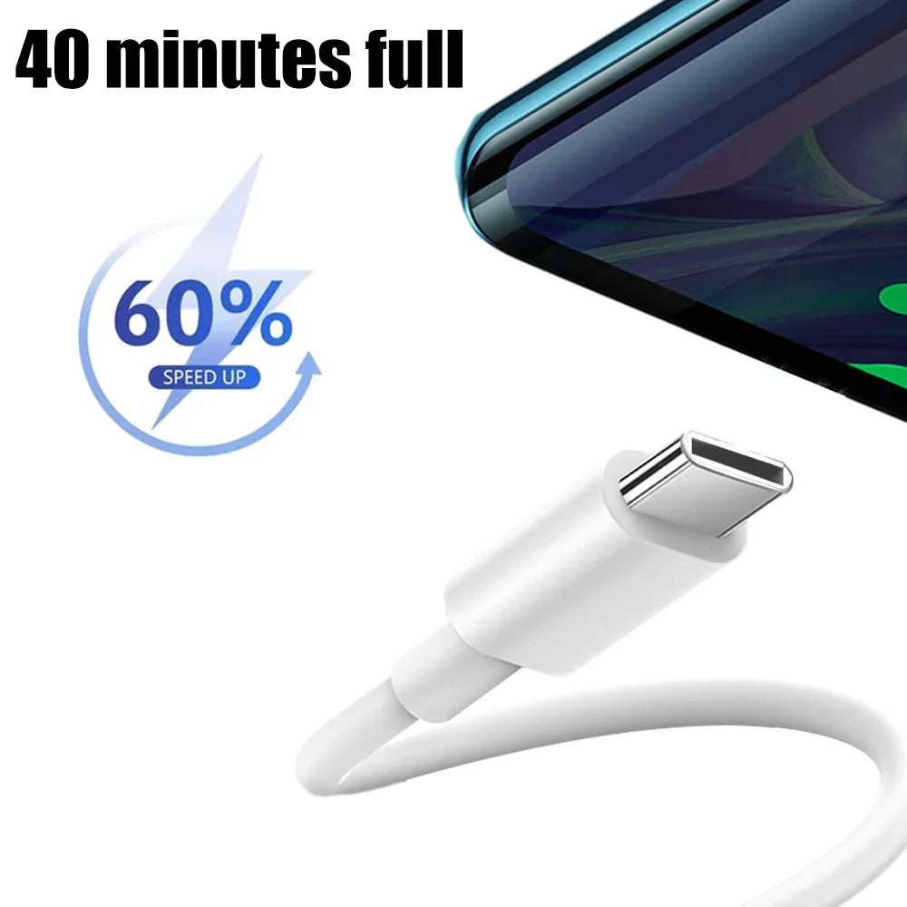 100W Fast Charging Dual Type-C Cable — High-Speed Data Transfer for iPhone 16/15, Android, Samsung, Xiaomi, MacBook (1M/1.5M/2M)