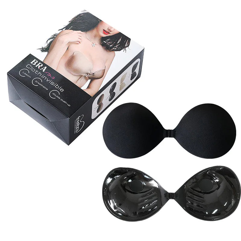 Invisible Strapless Adhesive Bra for Women – Push-Up Silicone Pad Lift, Nude Cover, Sexy Chest Stickers