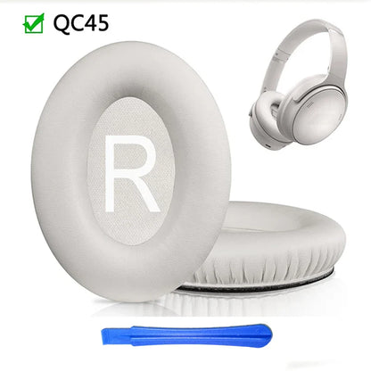 KUTOU Replacement Ear Pads for Bose QC45 – Soft Protein Leather Cushions for QuietComfort 45