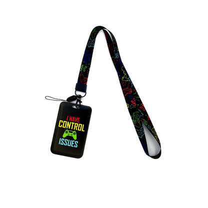 Gamer ID Card Holder Lanyard — Cool Credential Neck Strap & Badge Keychain for Men & Women