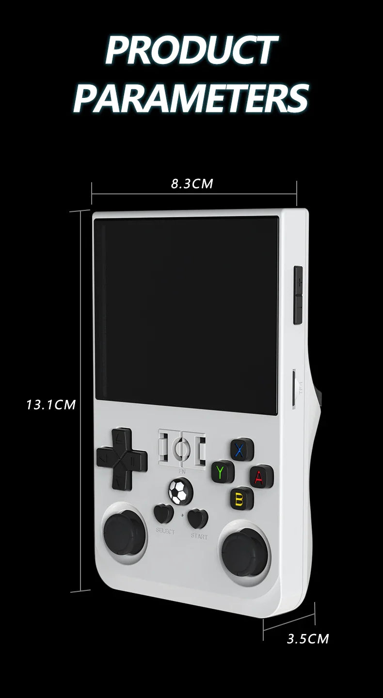 Open Source R36 PRO Retro Handheld Game Console 3.5" IPS Screen Linux Portable Player with 128GB Games