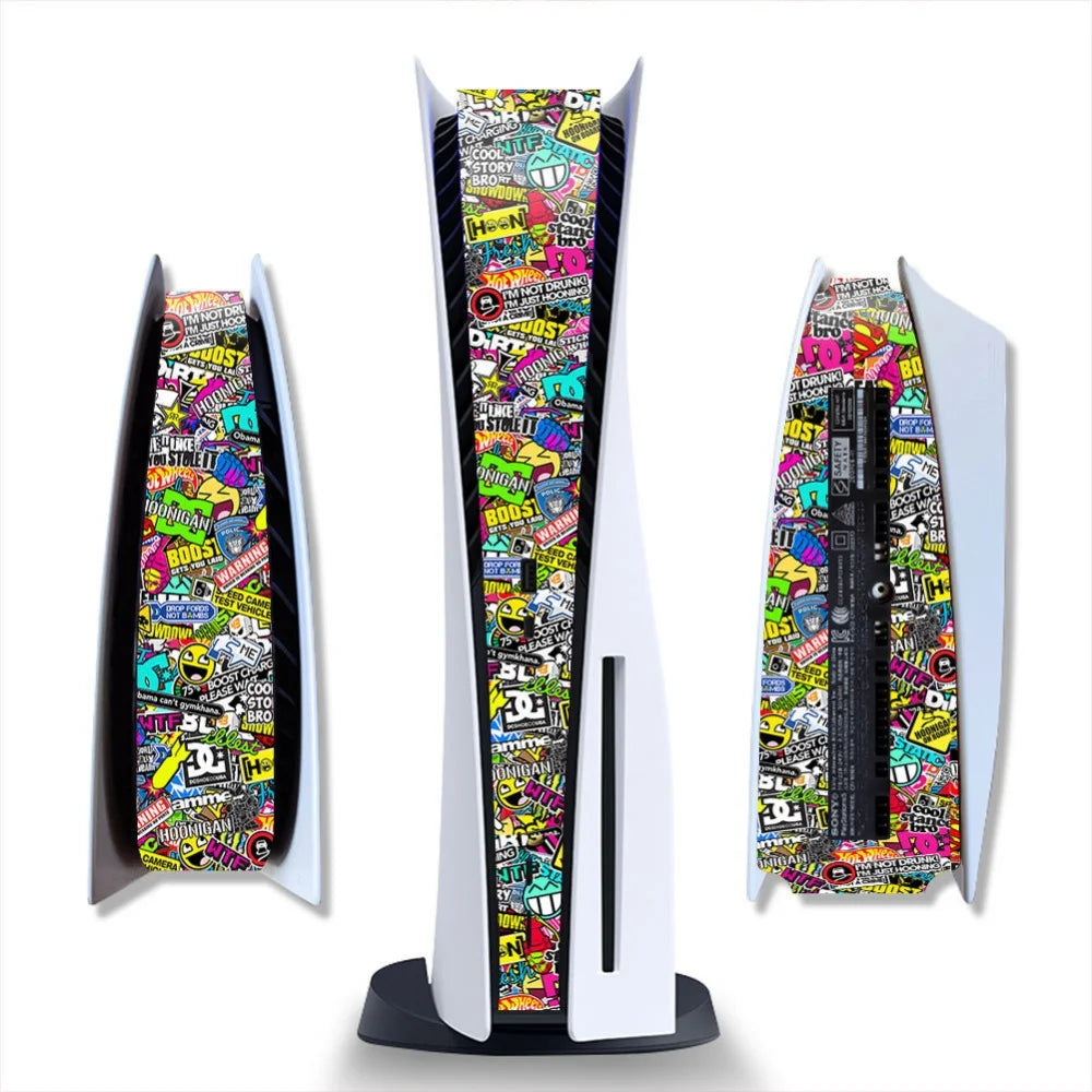 Middle Skin Sticker for PlayStation 5 – Universal Decoration Strip for PS5 Disc & Digital Version Console Skin