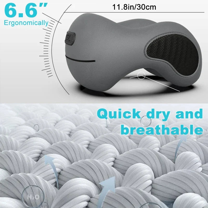 Multifunction U-Shaped Neck Pillow – Soft Slow Rebound Travel Pillow for Sleeping, Cervical Support & Massage