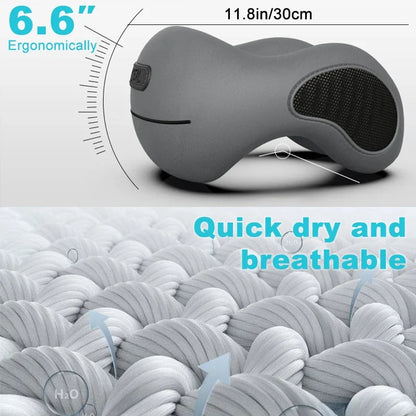 Multifunction U-Shaped Neck Pillow – Soft Slow Rebound Travel Pillow for Sleeping, Cervical Support & Massage