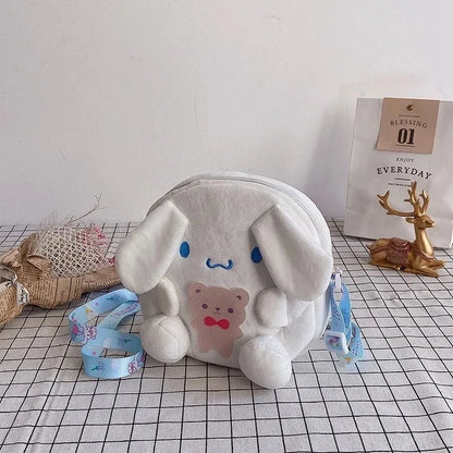 Kawaii Sanrio Backpack – Cute Kuromi, Cinnamoroll, Pompompurin & My Melody Plush Bag for Women & Girls, Christmas/Birthday Gifts