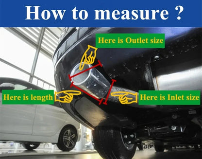 Genuine Matte 304 Stainless Steel Car Muffler Tip — Universal Exhaust Pipe Accessory