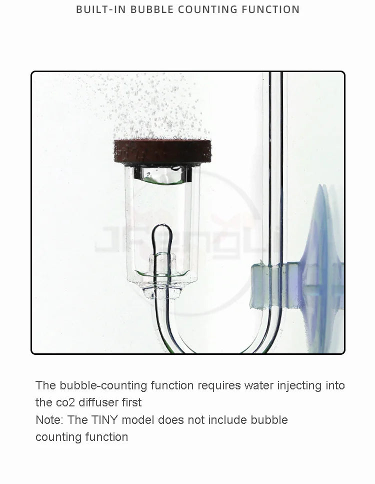 Aquarium CO2 Diffuser – Mini Bubble Counter for Fish Tank, Sprayer Equipment & Terrarium Marine Tools Accessory