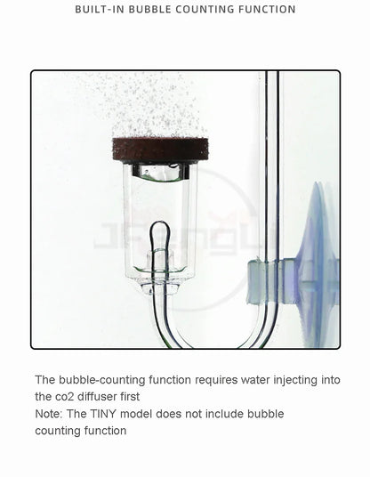 Aquarium CO2 Diffuser – Mini Bubble Counter for Fish Tank, Sprayer Equipment & Terrarium Marine Tools Accessory