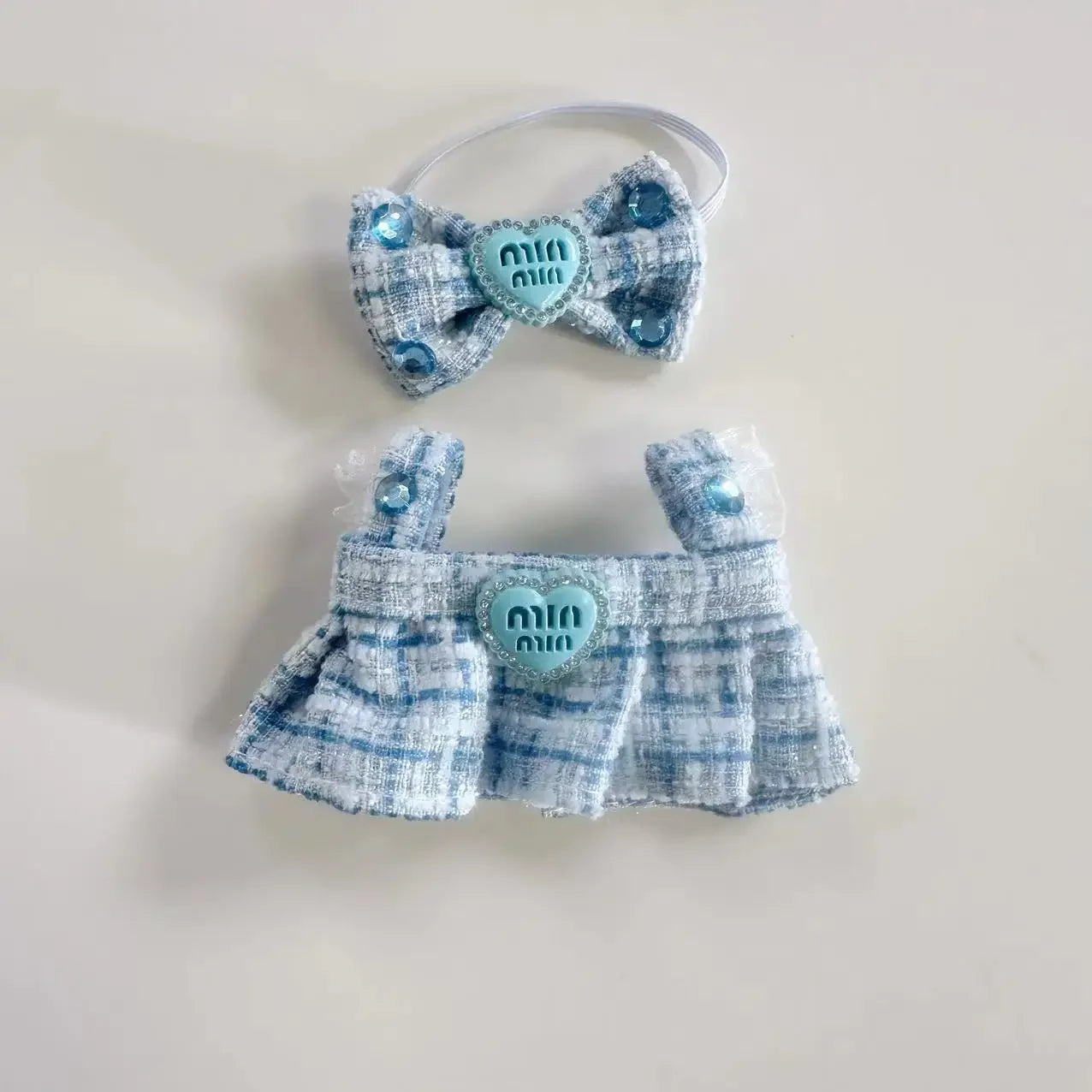 17cm Mini Plush Doll Clothes – Korea Kpop Exo Labubu Idol Suit Outfit Accessories, Doll Clothing Gift (Clothes Only)