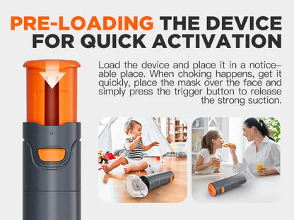 Auto First Aid Choking Rescue Device – Portable CPR Emergency Machine for Adults & Children, Travel & Home Use
