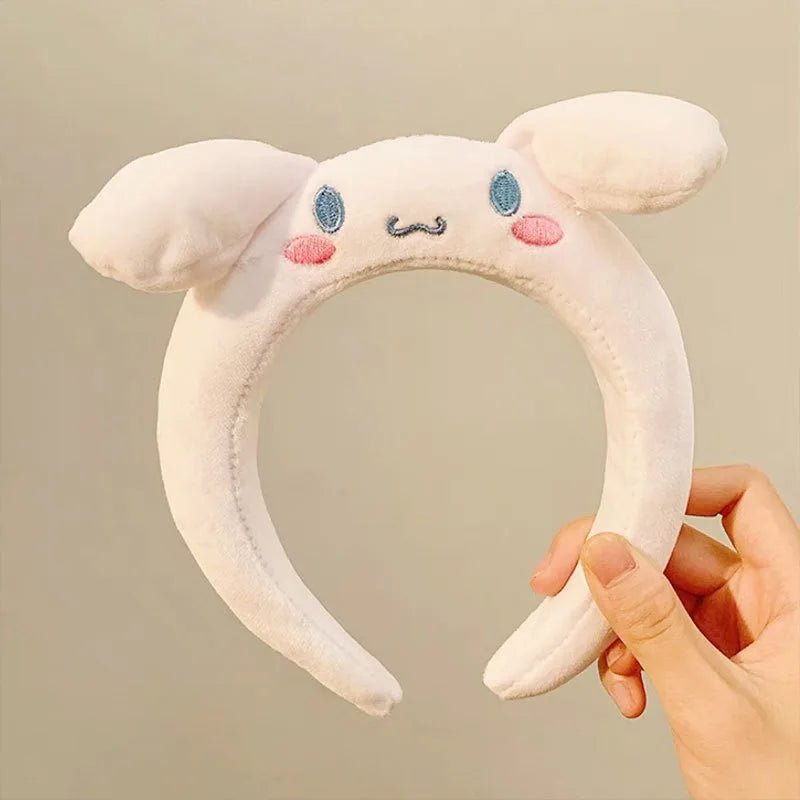 Sanrio Cartoon Hairband – Kuromi, My Melody, Pom Pom Purin & Cinnamoroll Plush Headband, Cute Hair Accessories for Girls Gift