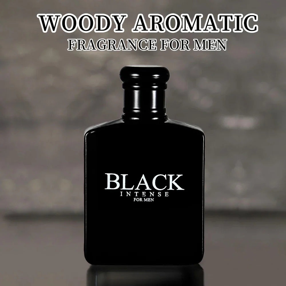 BLACK CHARM Eau de Parfum for Men – 3.4oz/100ml Woody Aromatic Fragrance, Fruit & Floral Notes
