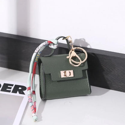 Luxury Mini Headphone Bag - Leather Pendant Case for AirPods, Galaxy Buds & Earbuds