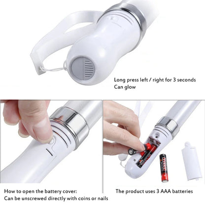 15 Color-Changing Glow Sticks: 3W Battery Powered with DMX Remote Control - Perfect for Concerts, Parties, and Celebrations
