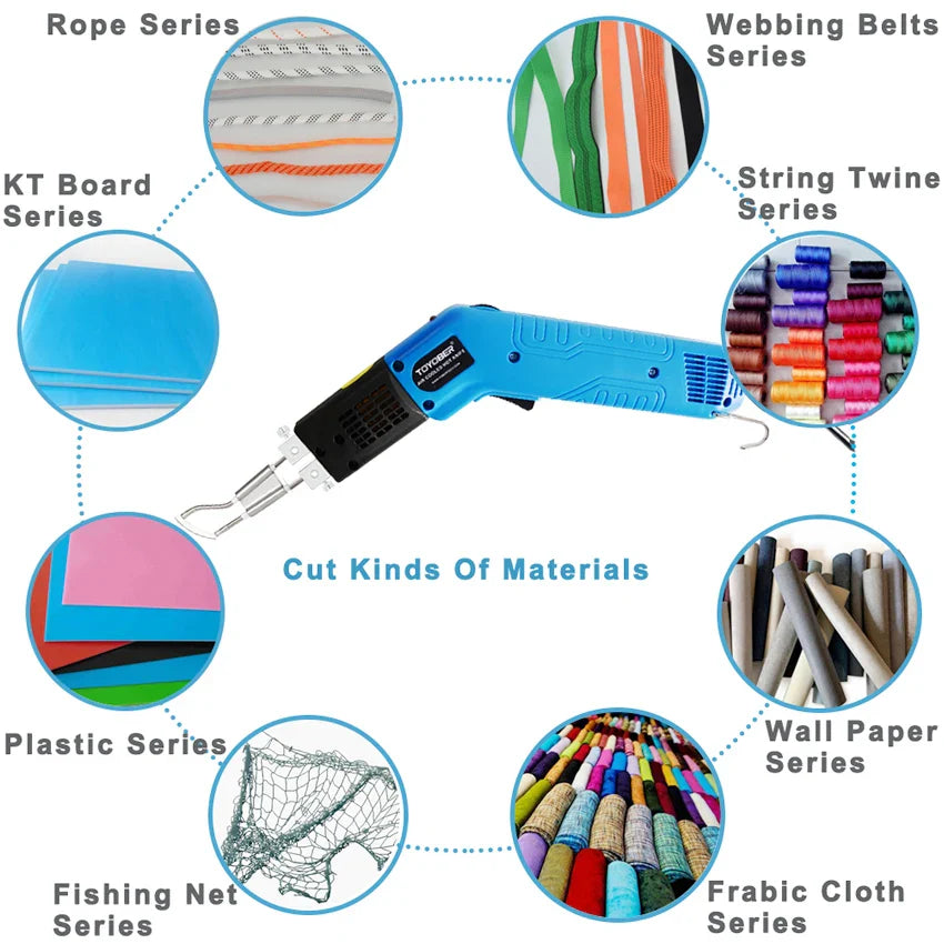 Air-Cooled Electric Heating Knife – Fabric, Webbing, Ribbon, and Nylon Rope Cutter Hot Knife Tool