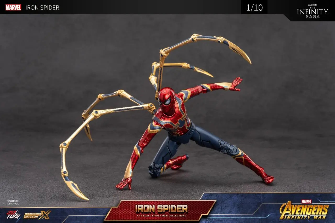ZD Toys Spider-Man No Way Home 1/10 Action Figure – Peter Parker Gold Black Red Marvel Legends Collectible Toy