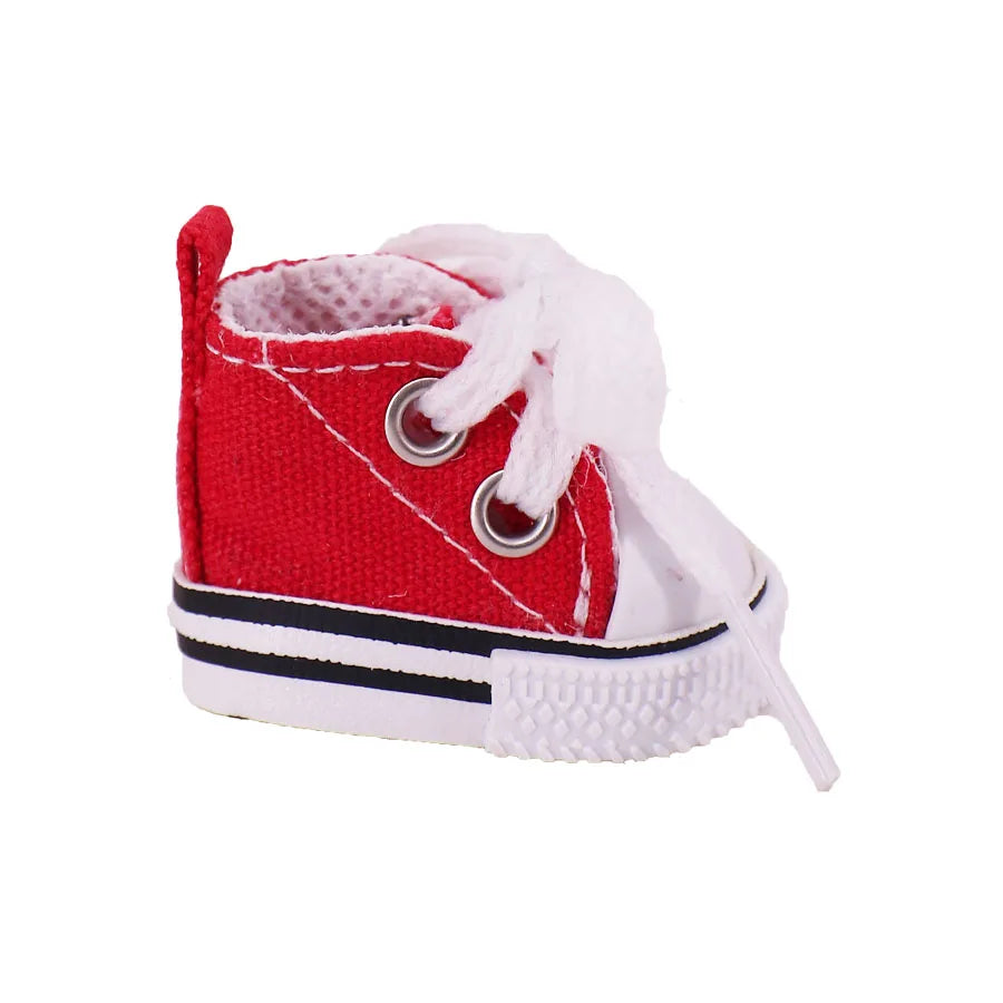 3.8cm Doll Canvas & Leather Shoes for 17cm Labubu Dolls – Cute Doll Clothes Accessories & Gift for Girls