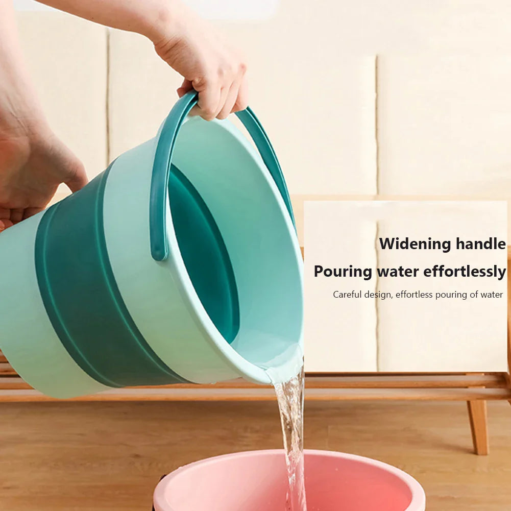 Multifunctional Portable Folding Bucket - Thickened Silicone, Ideal for Car Washing, Fishing, and Camping - Available in 5L, 10L, 17L Sizes