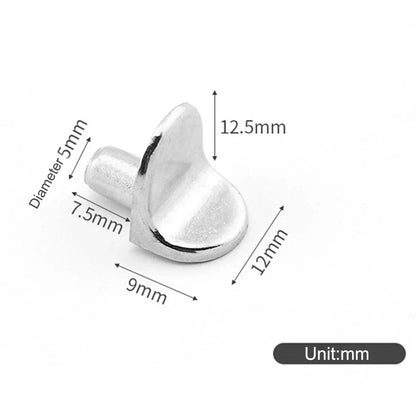 20pcs L-Shaped Shelf Support Studs: 5mm Pins for Cabinet, Wooden & Glass Board Bracket Holder