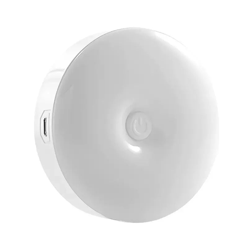 Mini LED Touch Night Light – USB Rechargeable, Portable Round Lamp with Magnetic Base & Dimming for Bedroom & Kitchen