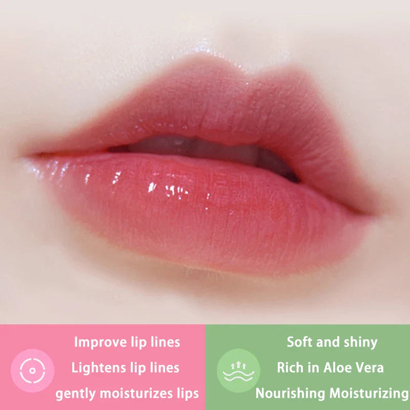 Natural Aloe Essence Lip Gloss – Moisturizing, Color-Changing, Waterproof & Long-Lasting Lip Care Lipstick
