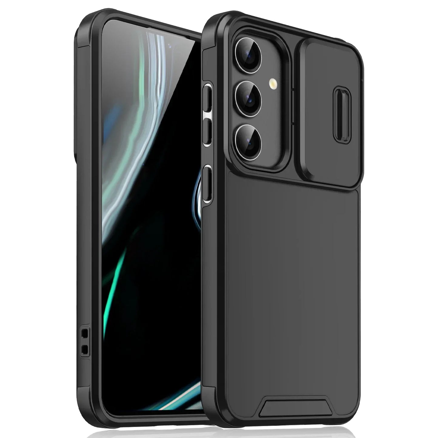 Samsung Galaxy S Series Slide Camera Armor Case – Compatible with S21/S22/S23/S24/S25 Ultra & FE Models