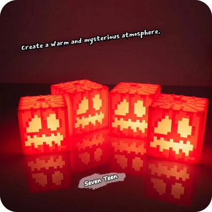 MC Halloween Mini Pumpkin Lantern – Desktop Decoration with 16 Colors, Rechargeable Long-Lasting Battery, Perfect Kids Gift