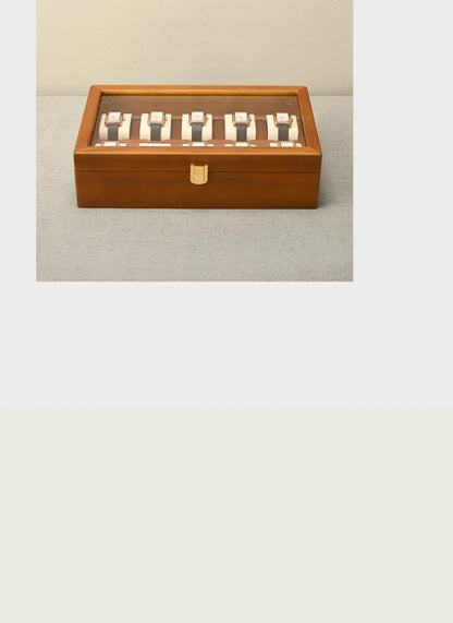 Oirlv 10-Slot Watch Box – Large Multifunctional Jewelry & Watch Organizer Display Case