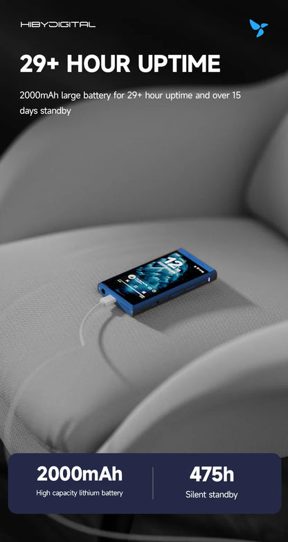 HiBy Digital M300 Android 13 Music Player - MP3, HiFi Audio, Bluetooth, WiFi, USB DAC, DSD, FM Radio, Dual Mic, Built-in Speaker, 29hr Battery