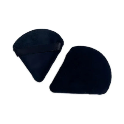2PCS Velvet Triangle Makeup Puffs – Soft Washable Cosmetic Sponges for Wet & Dry Use with Foundation, Powder, Blush & Shadow