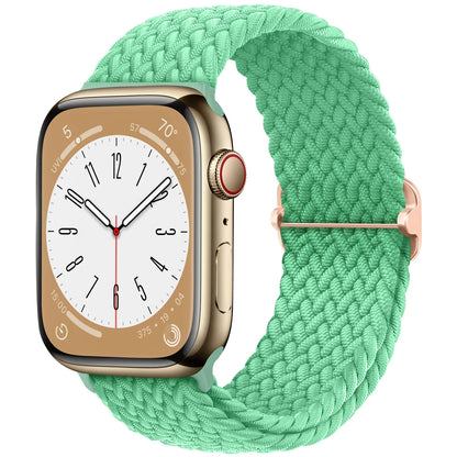 Braided Solo Loop Apple Watch Band – Adjustable Nylon Strap for iWatch Series SE, 4–8 & Ultra (40mm–49mm) Bracelet Wristband