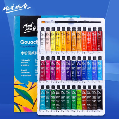 12/24/36 Colors Gouache Paint Set – 6ml Tubes with Rich Vivid Colors for Artists, Students & Beginners